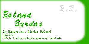 roland bardos business card