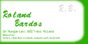 roland bardos business card